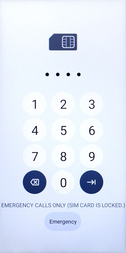 If your SIM is locked, key in your PIN and press arrow right.