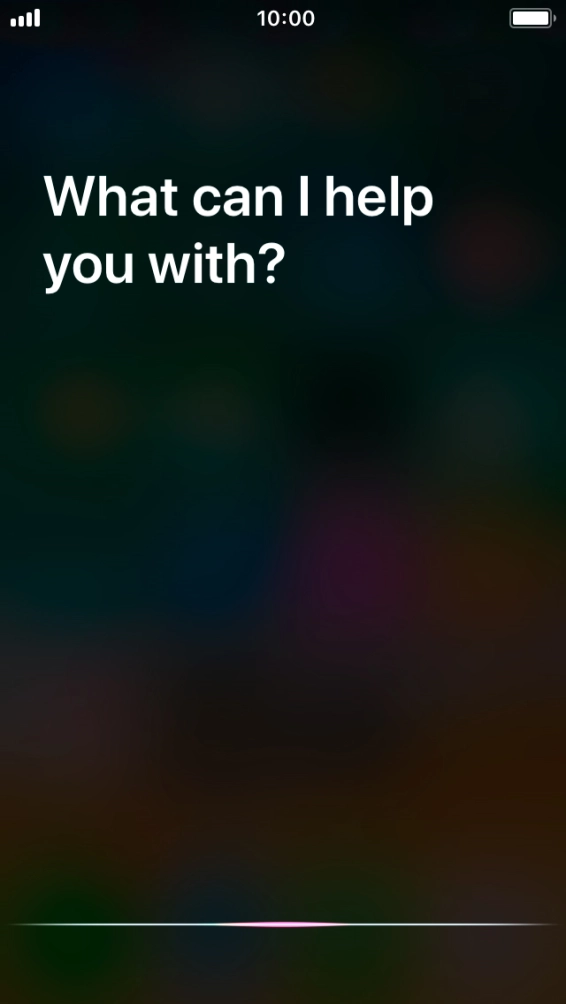 Say, in your own words, what you would like your phone to do, e.g.: CAMERA, CALL [contact], SEARCH THE WEB FOR [information].