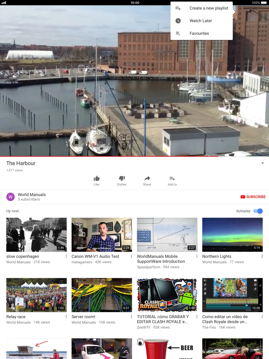 Press the required playlist.