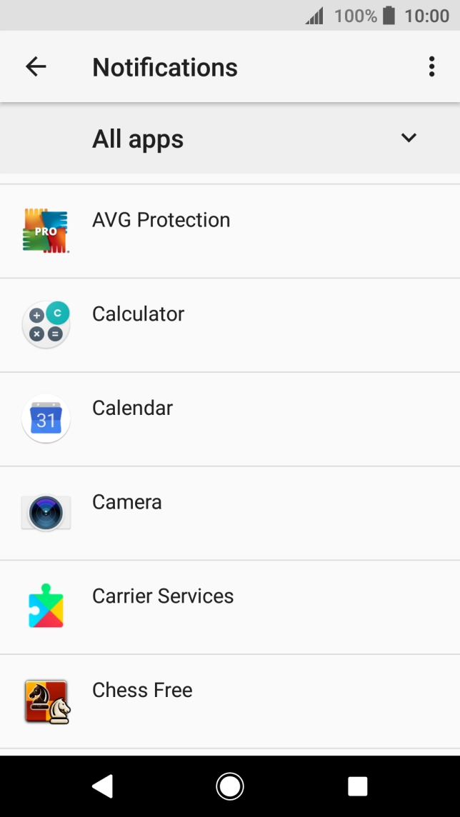 Press the required app.