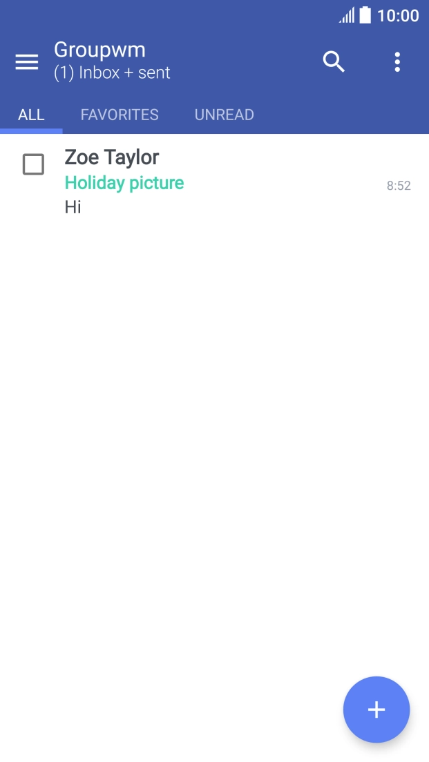 Press the new email icon.