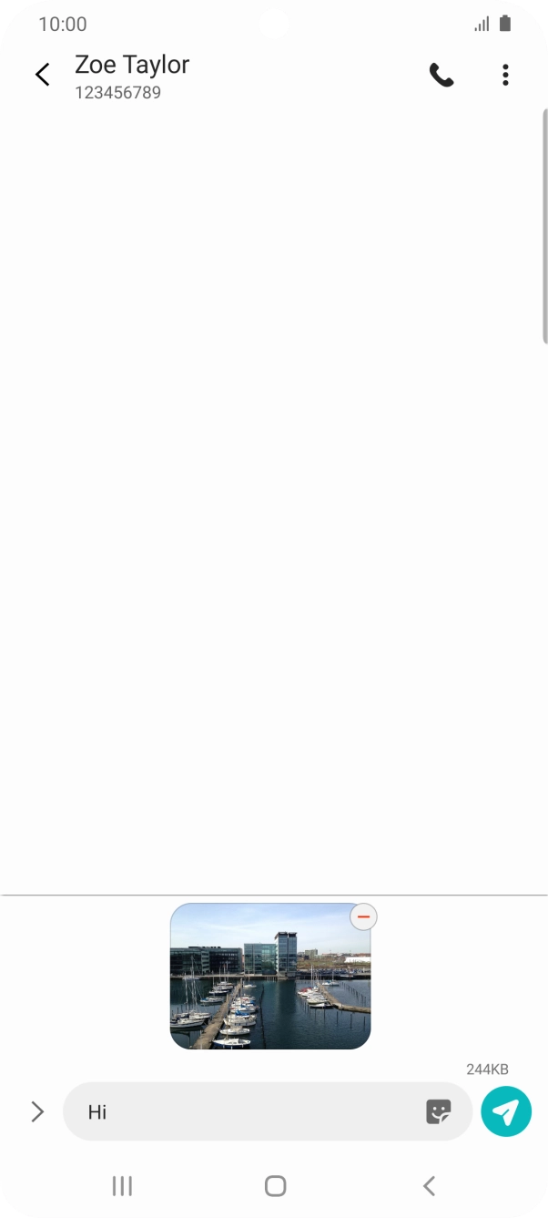 Press the send icon.