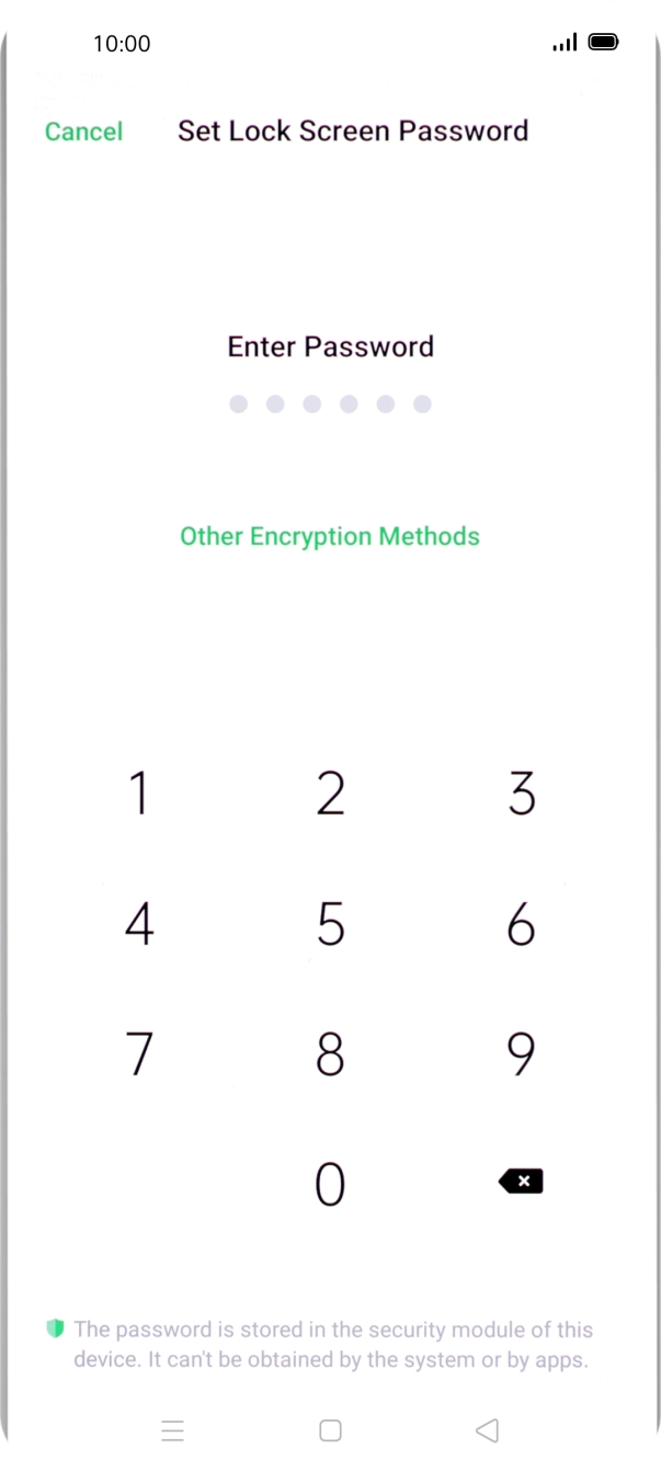Press Other Encryption Methods.