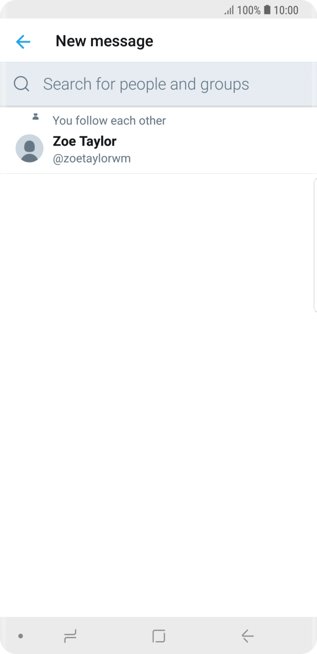 Press the search field.