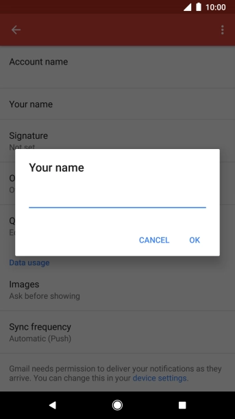 Key in the required sender name and press OK. Key in the required sender name and press OK.