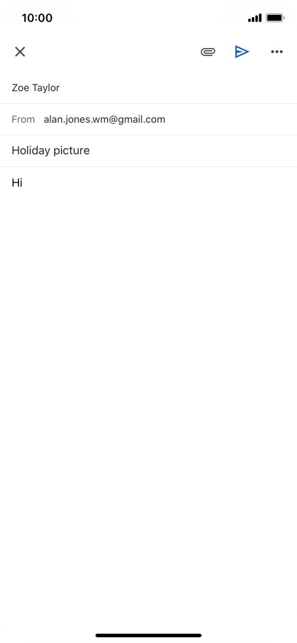 Press the send icon.