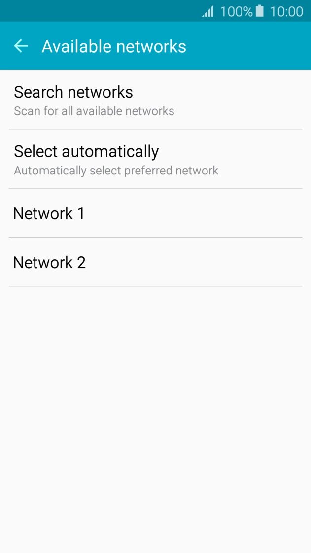 If you want to select a network automatically, press Select automatically.