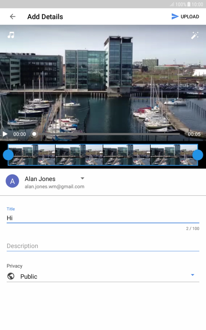 Key in the required text and press UPLOAD.