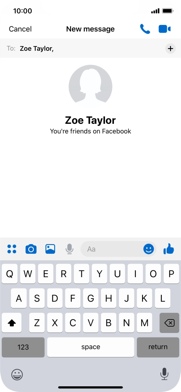 Press the text input field.