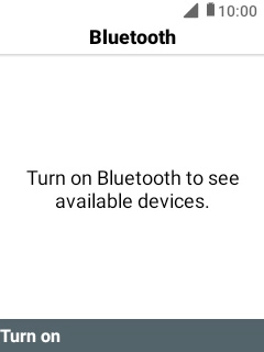 Press the Left selection key to turn on Bluetooth.