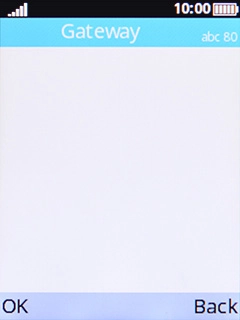 Key in 10.1.1.180 and press the Left selection key. Key in 10.1.1.180 and press the Left selection key.