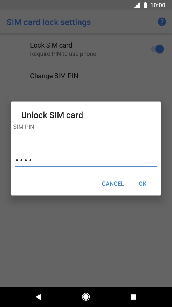 Key in your PIN and press OK.