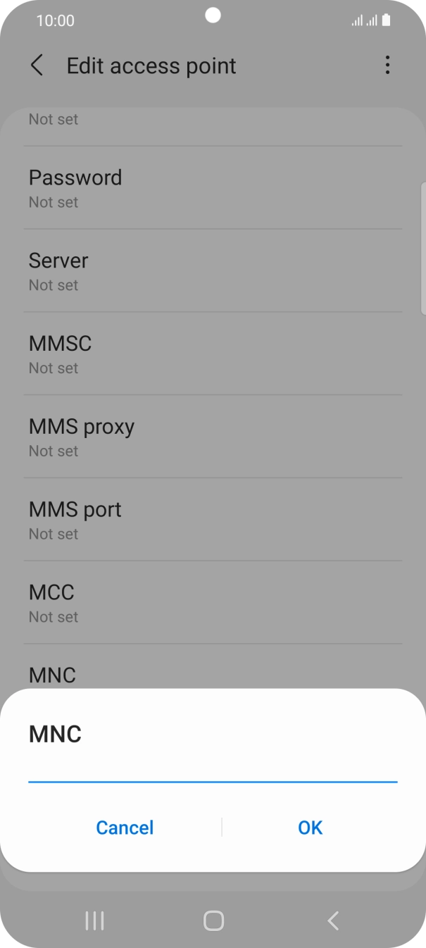 Key in 01 and press OK.
