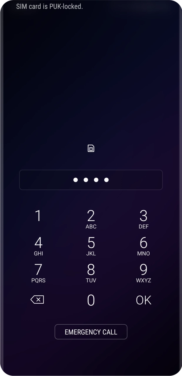 Key in a new four-digit PIN and press OK.