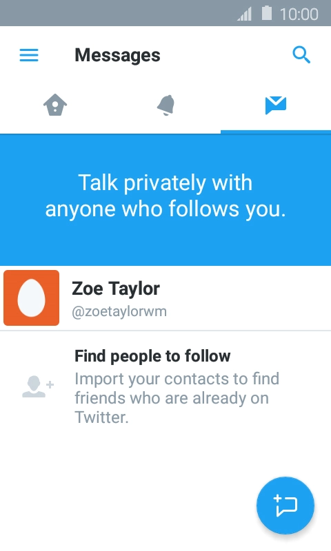 Press the new message icon.