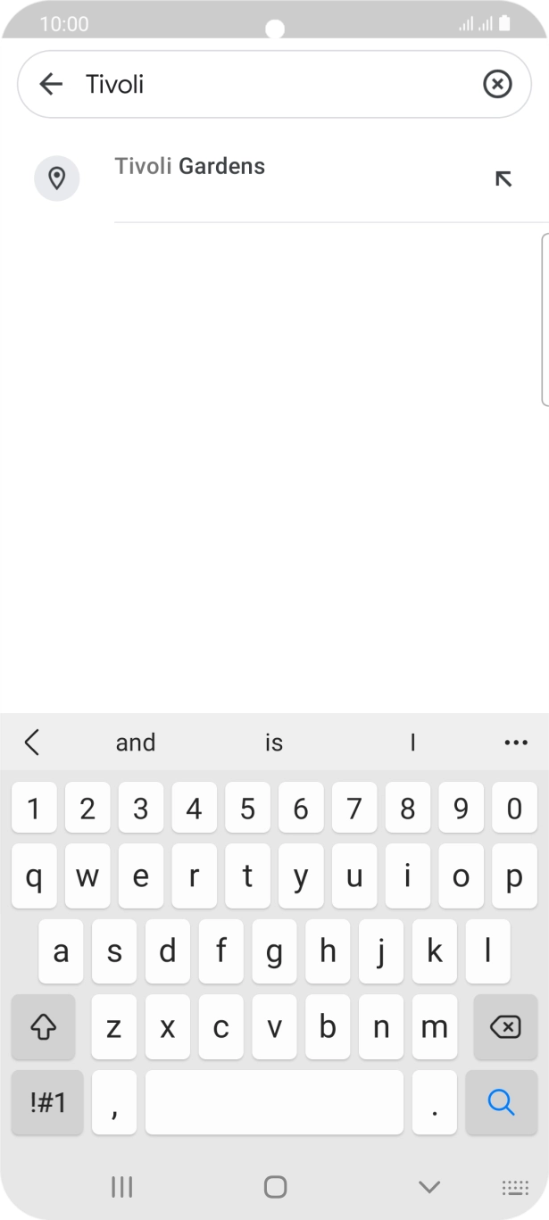 Press the required destination.