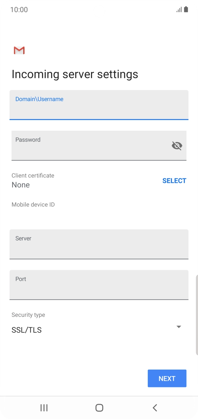 Press the field below 