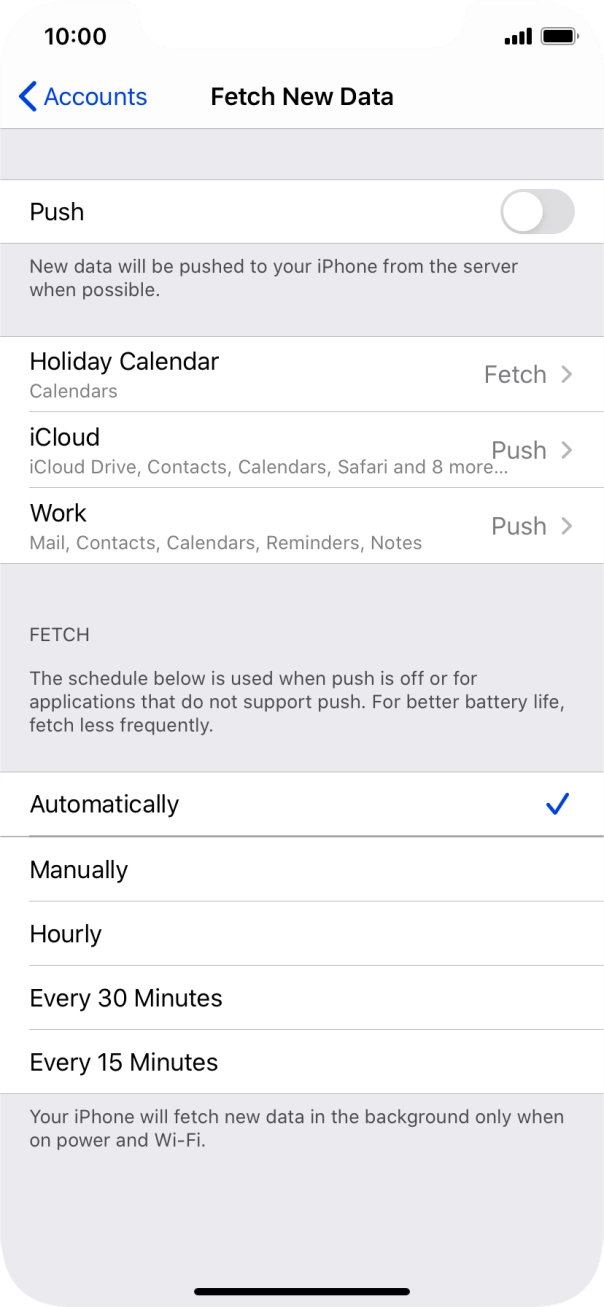 If you turn off the function, press the required setting.