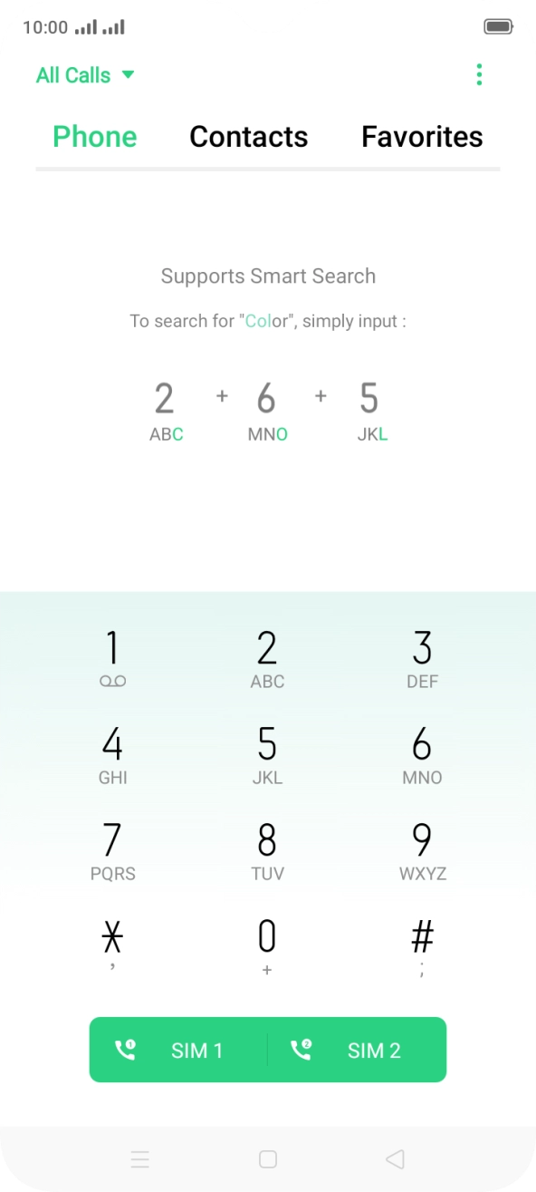 Press the menu icon.