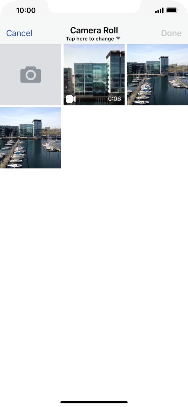 Press the required picture or video clip.