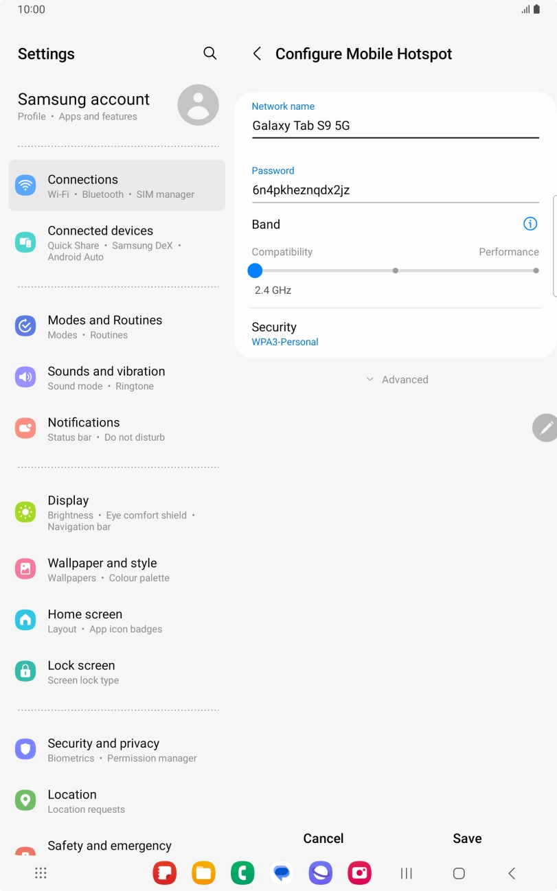 Press the field below 