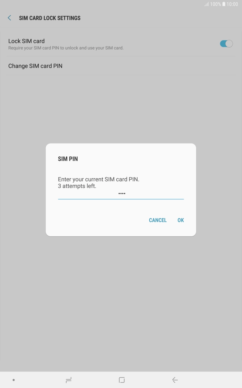 Key in your current PIN and press OK. Key in your current PIN and press OK.