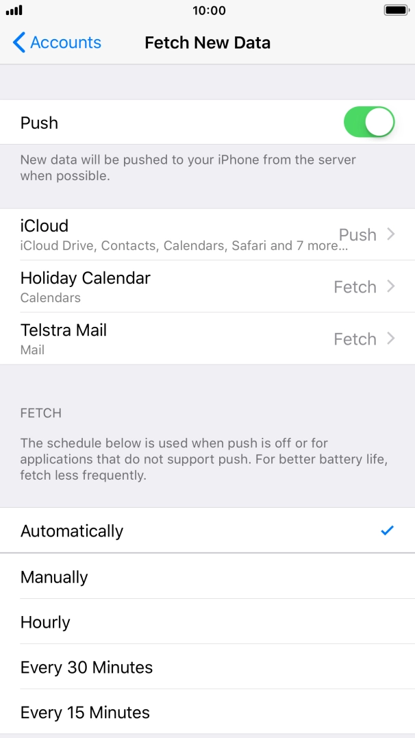 Press the indicator next to 