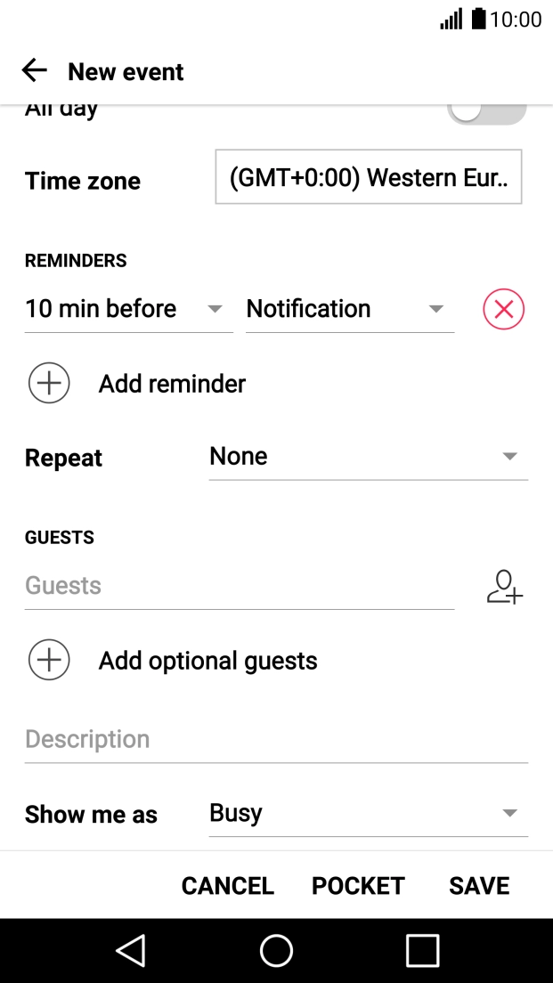 Press the drop down list below 