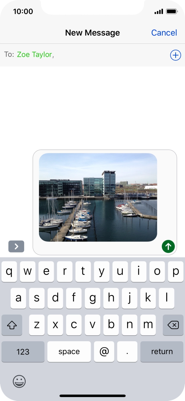 Press the text input field.