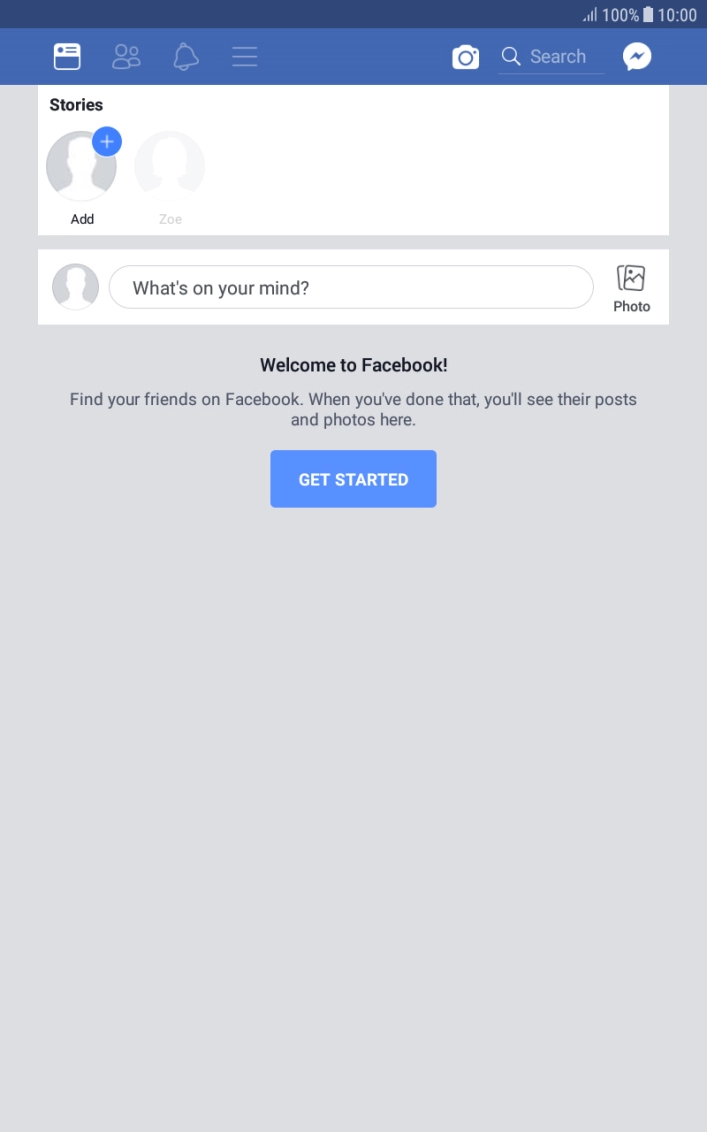 Press the text input field. Press the text input field.
