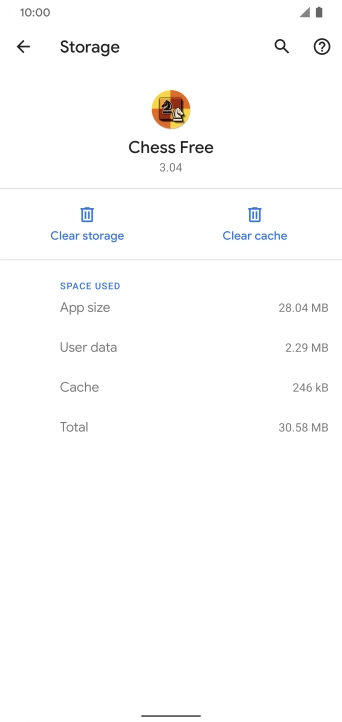 Press Clear cache.
