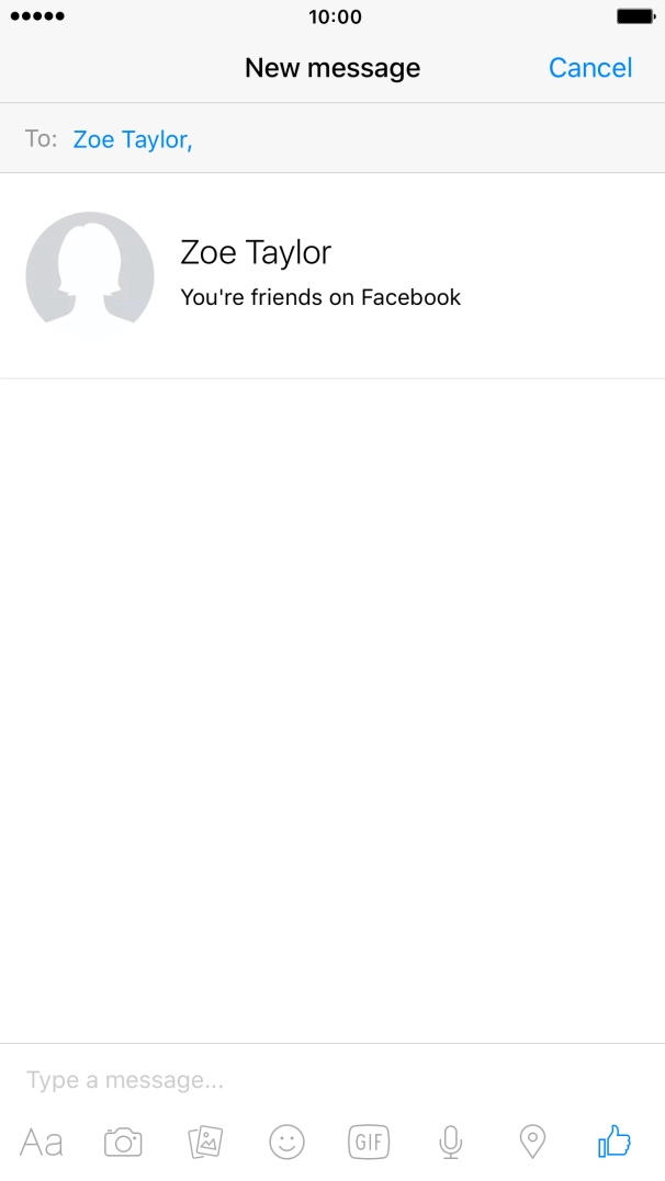 Press the text input field.