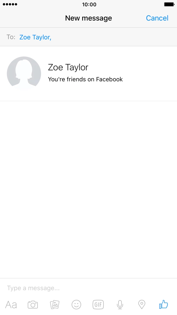 Press the text input field.