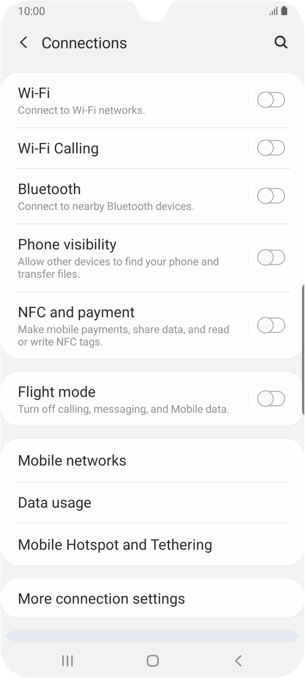 Press Mobile networks.