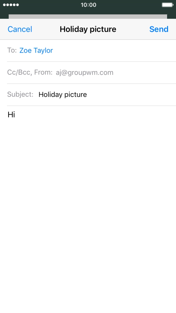 Press and hold the text input field until a pop-up menu is displayed.
