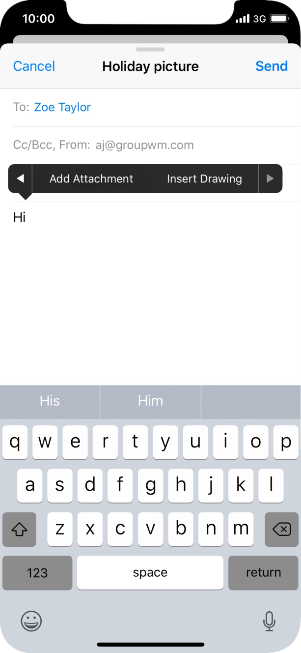 Press Add Attachment and follow the instructions on the screen to attach a document. Press Add Attachment and follow the instructions on the screen to attach a document.