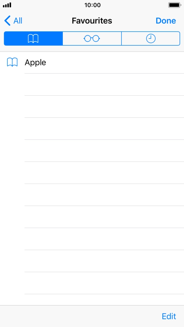 Press the required bookmark.