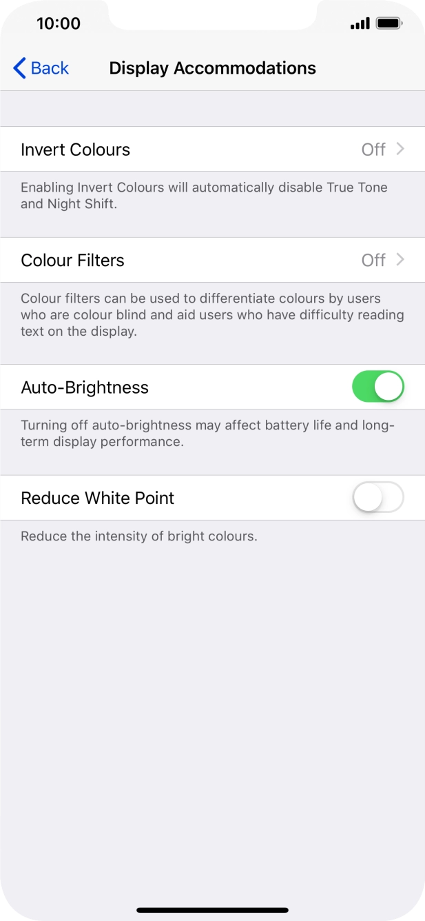Press the indicator next to 