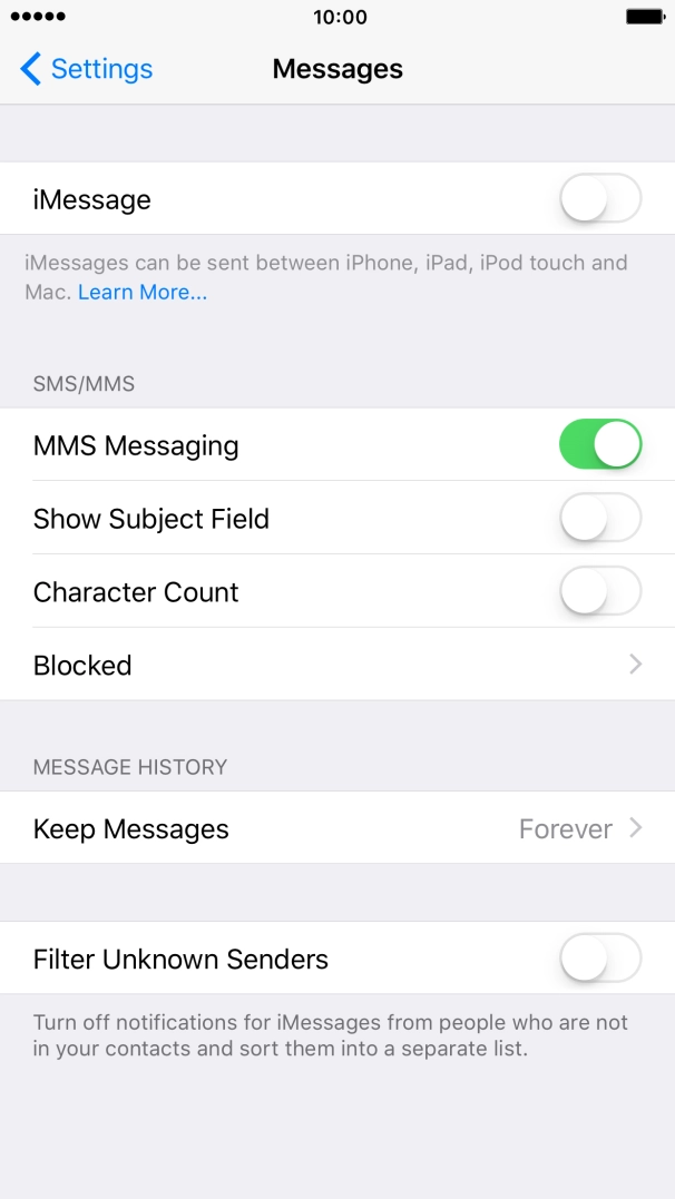 Press the Home key to return to the home screen.
