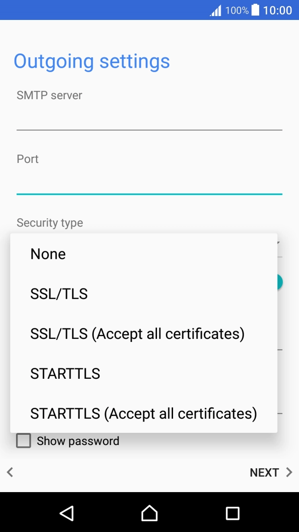 Press SSL/TLS to turn on the function.