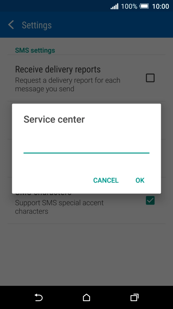 Key in +61418706700 and press OK.