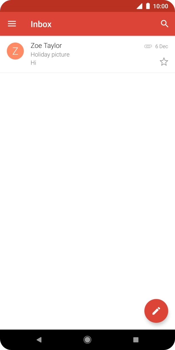 Slide your finger right starting from the left side of the screen.