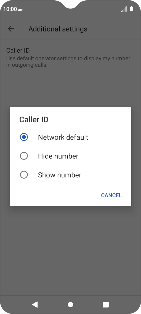 Press Show number to turn on caller identification.