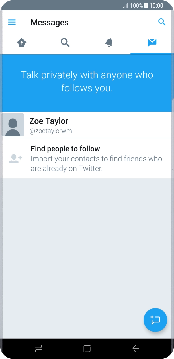 Press the new message icon.