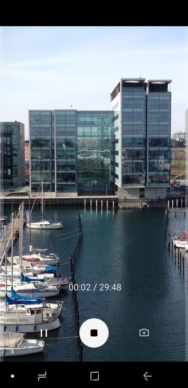 Press the stop icon to stop recording.