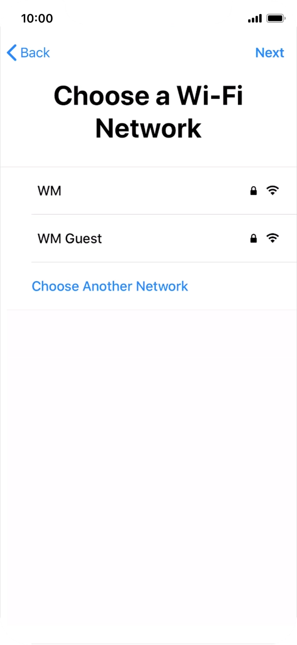 Press the required Wi-Fi network.