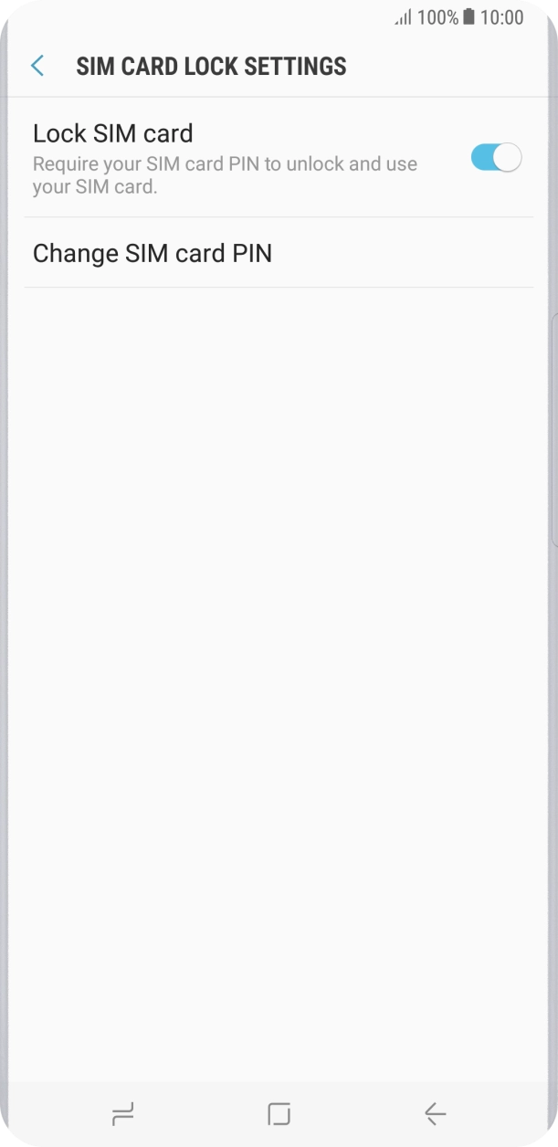 Press Change SIM card PIN.