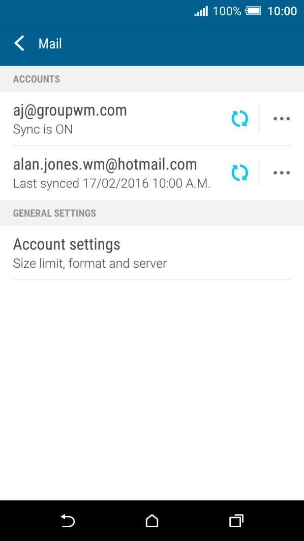 Press Account settings.
