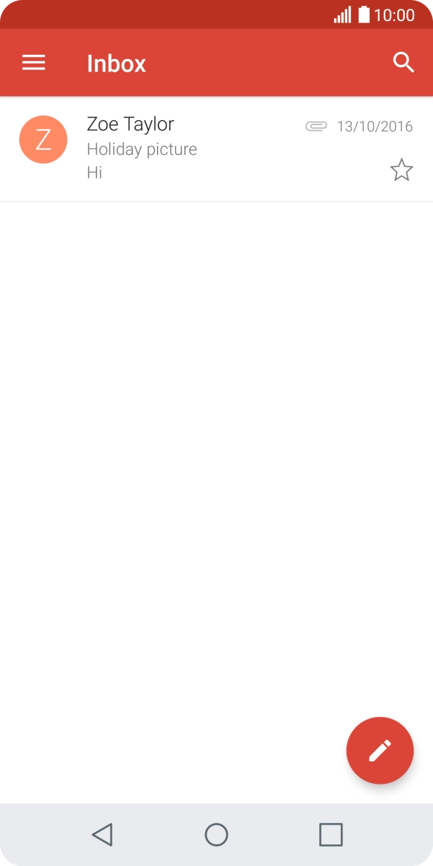 Press the new email icon.