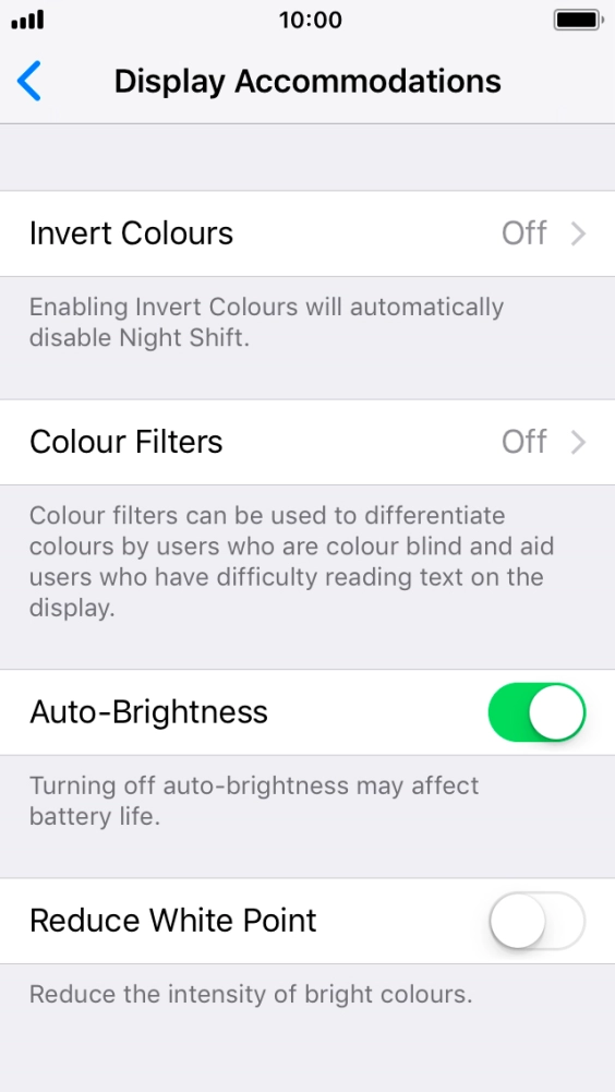 Press the indicator next to 